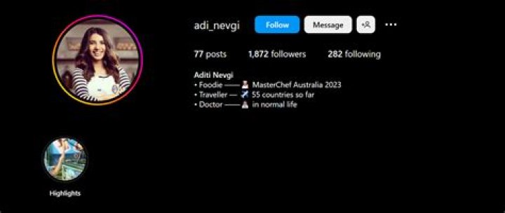 Aditi Nevgi Masterchef Age, Height, Wikipedia, Instagram, Boyfriend