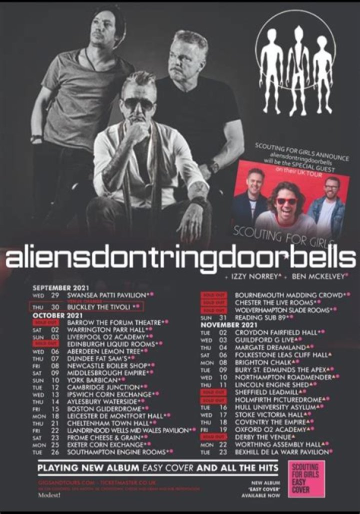 Aliens Don't Ring Doorbells Announce New Headline Tour