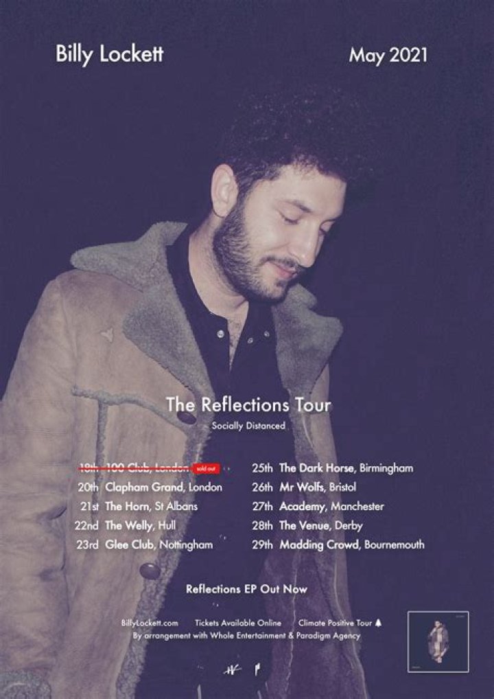 Billy Lockett Announces Socially Distanced "Reflections" Tour