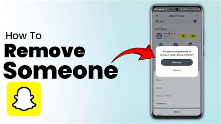 How to remove someone on snapchat