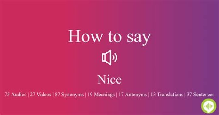 How to spell nice