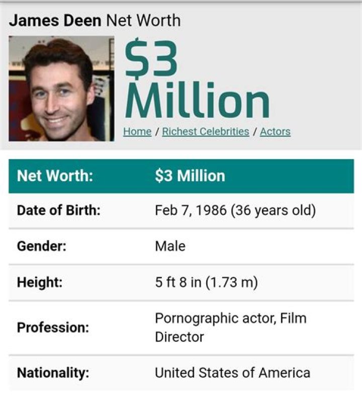 James Deen Net Worth, Age, Height, Bio, Birthday, Wiki!