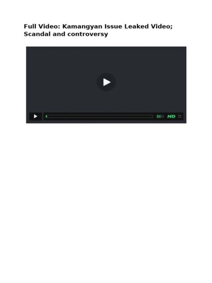 Kamangyan Issue And Scandal Accidentally Upload Video: Where Is She Now?