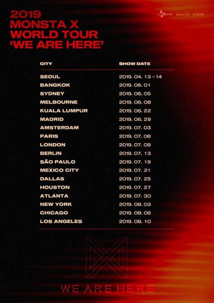Monsta X Announces Six U.S. World Tour Venues