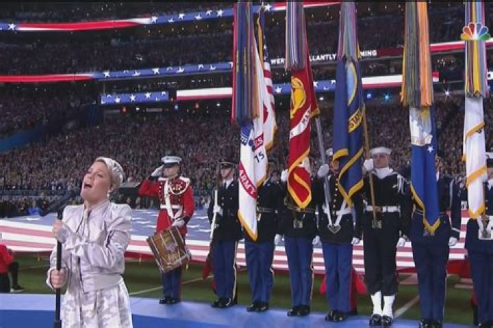 Pink nails National Anthem at Super Bowl despite battling with flu