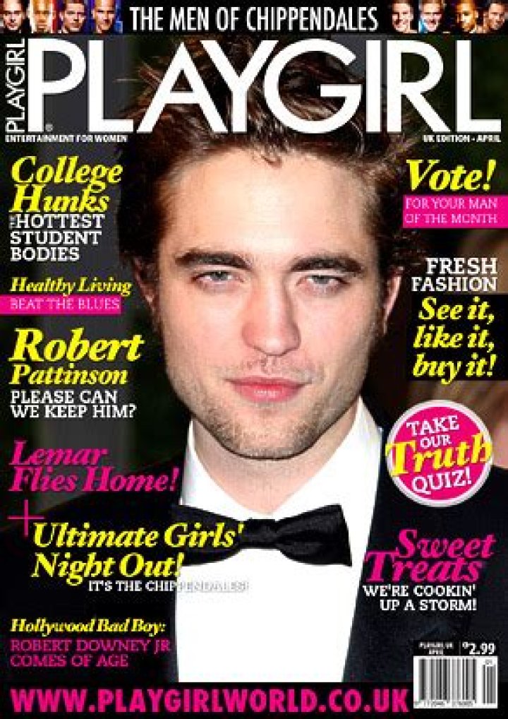 Robert Pattinson HOT On The Cover Of Playgirl Magazine