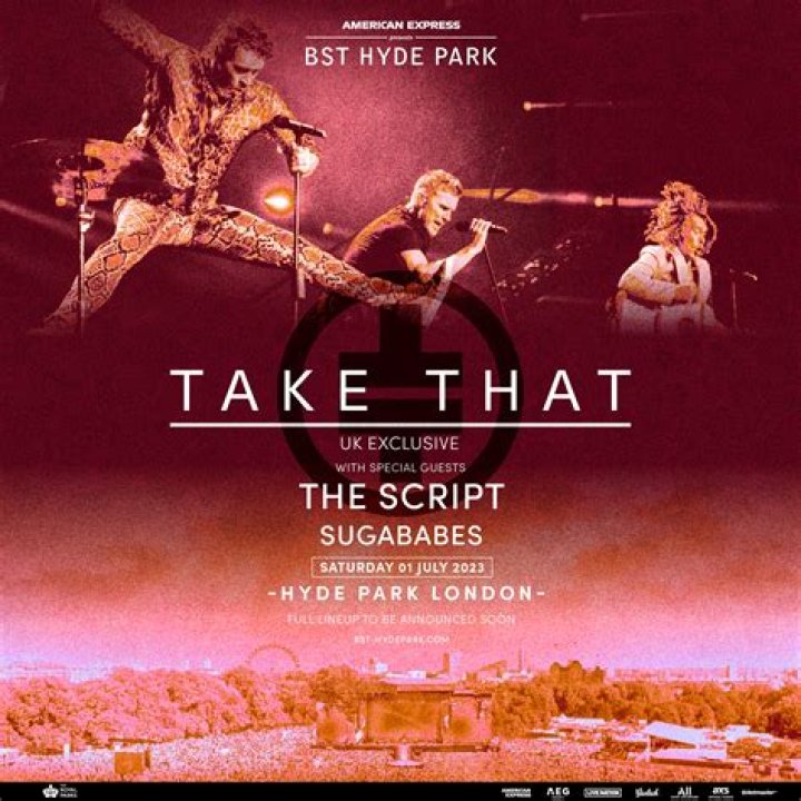 Take That to Headline Hyde Park in 2016