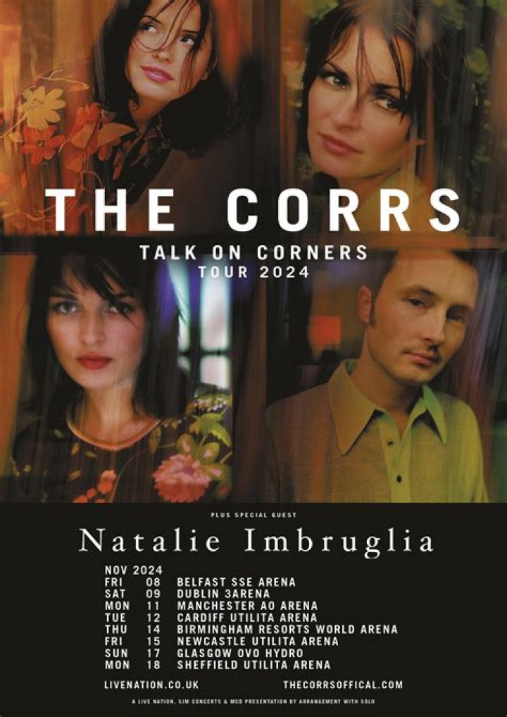 The Corrs announce 2024 UK & Ireland tour with special guest Natalie Imbruglia