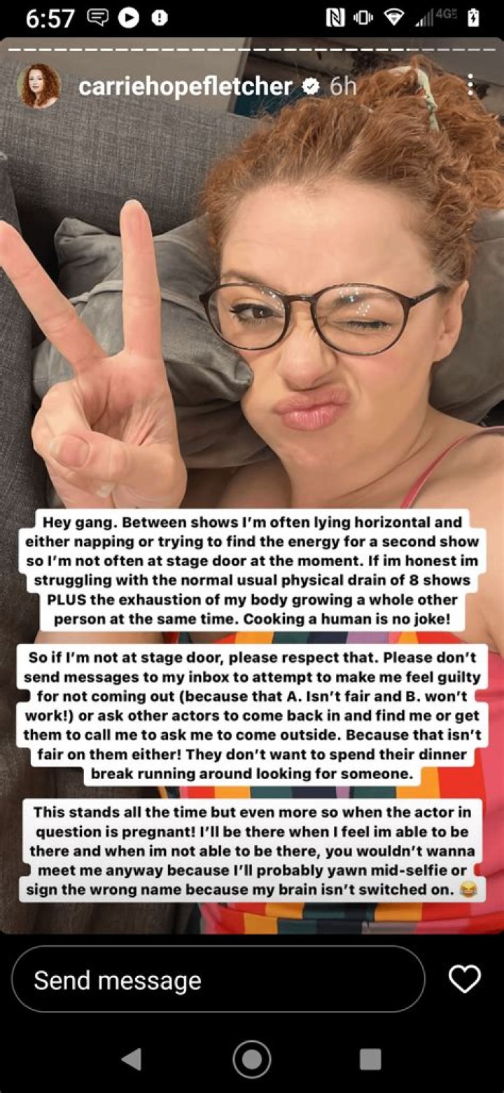 What is Carrie Hope Fletcher's Snapchat?