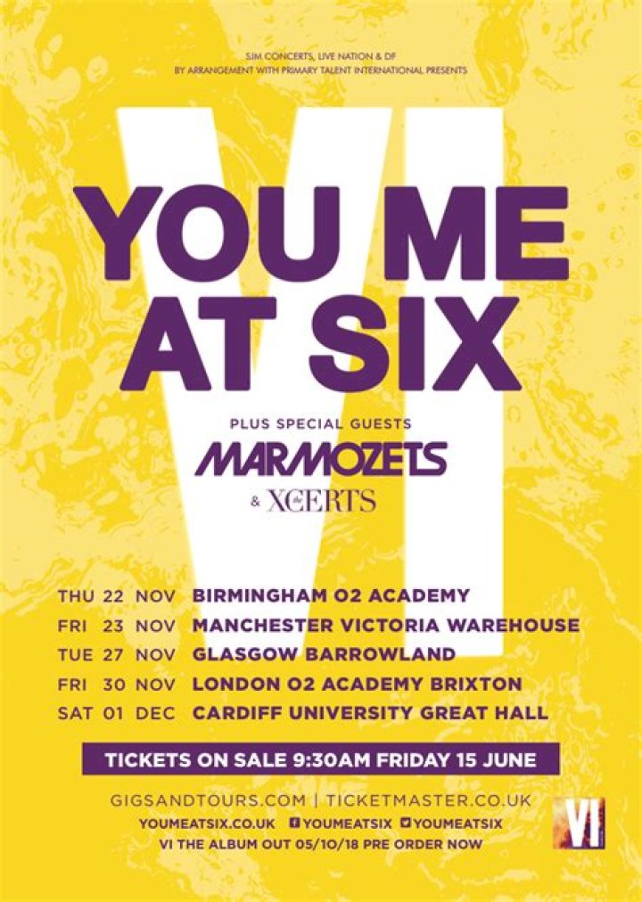 You Me At Six Announce UK Headline Tour